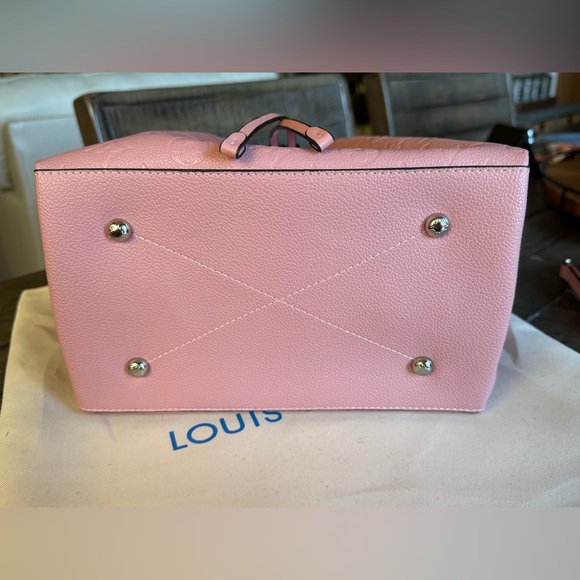 LV Muria Embossed Pink Bucket Bag Branded Handle, Jasmin Monogram Crossbody New - Picture 15 of 17